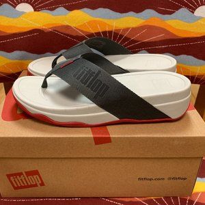 Fitflop Surfa Toe-Post Pewter Grey